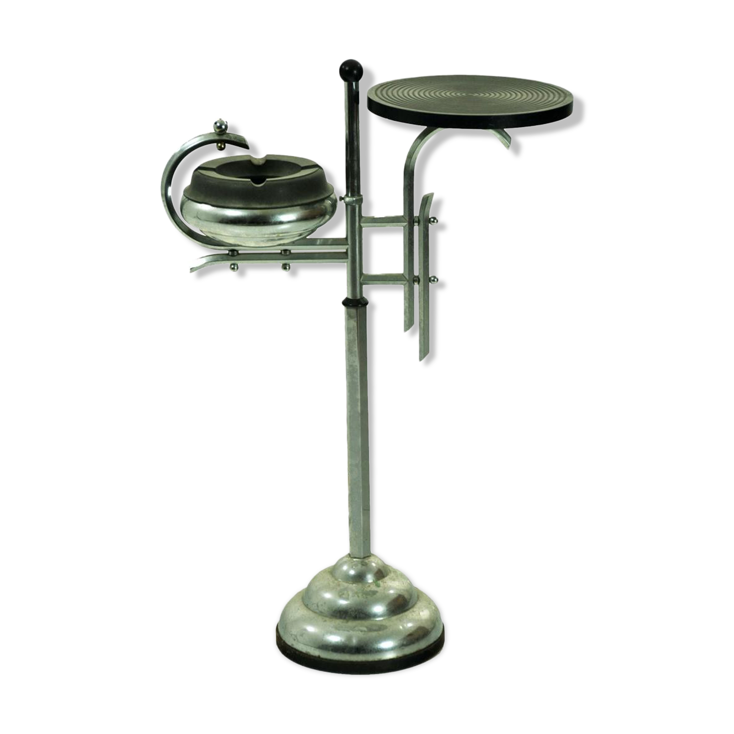 Ashtray floor vintage metal with table top