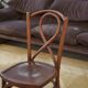 Paire de chaises bistrot en bois courbé 1950