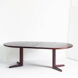 Scandinavian dining table with two extensions.Gudme Mobelfabrik. Rosewood. Denmark, 1960s