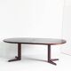 Scandinavian dining table with two extensions.Gudme Mobelfabrik. Rosewood. Denmark, 1960s