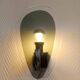 Pair of space age wall lights with smoked glass from the 1970s.
