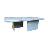 Table basse vintage en marbre travertin