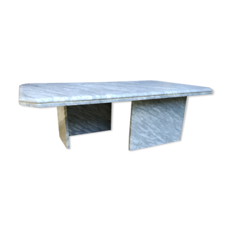 Table basse vintage en marbre travertin