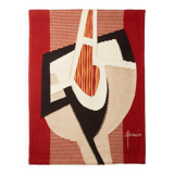 Daniel Drouin woven wool tapestry “Ombre rouge” 1970