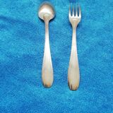 Gianini silver-plated spoon and fork