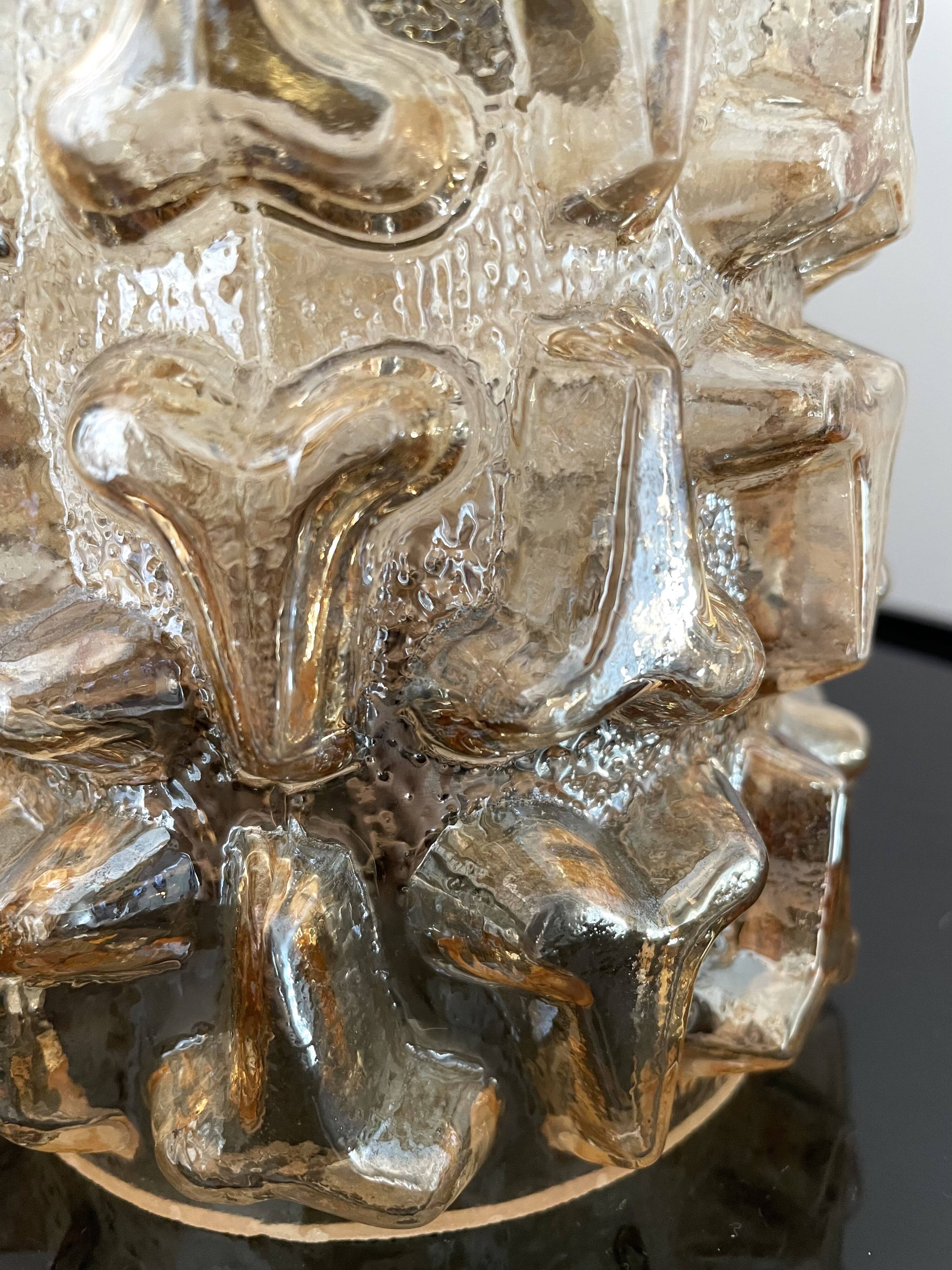 Vintage amber glass pendant lamp or pendant lamp