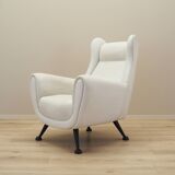 Fauteuil blanc, design italien, années 80, production : Italie