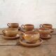 Vintage sandstone coffee cup set