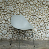 Grey shell chair Pierre Guariche for Meurop 1960s