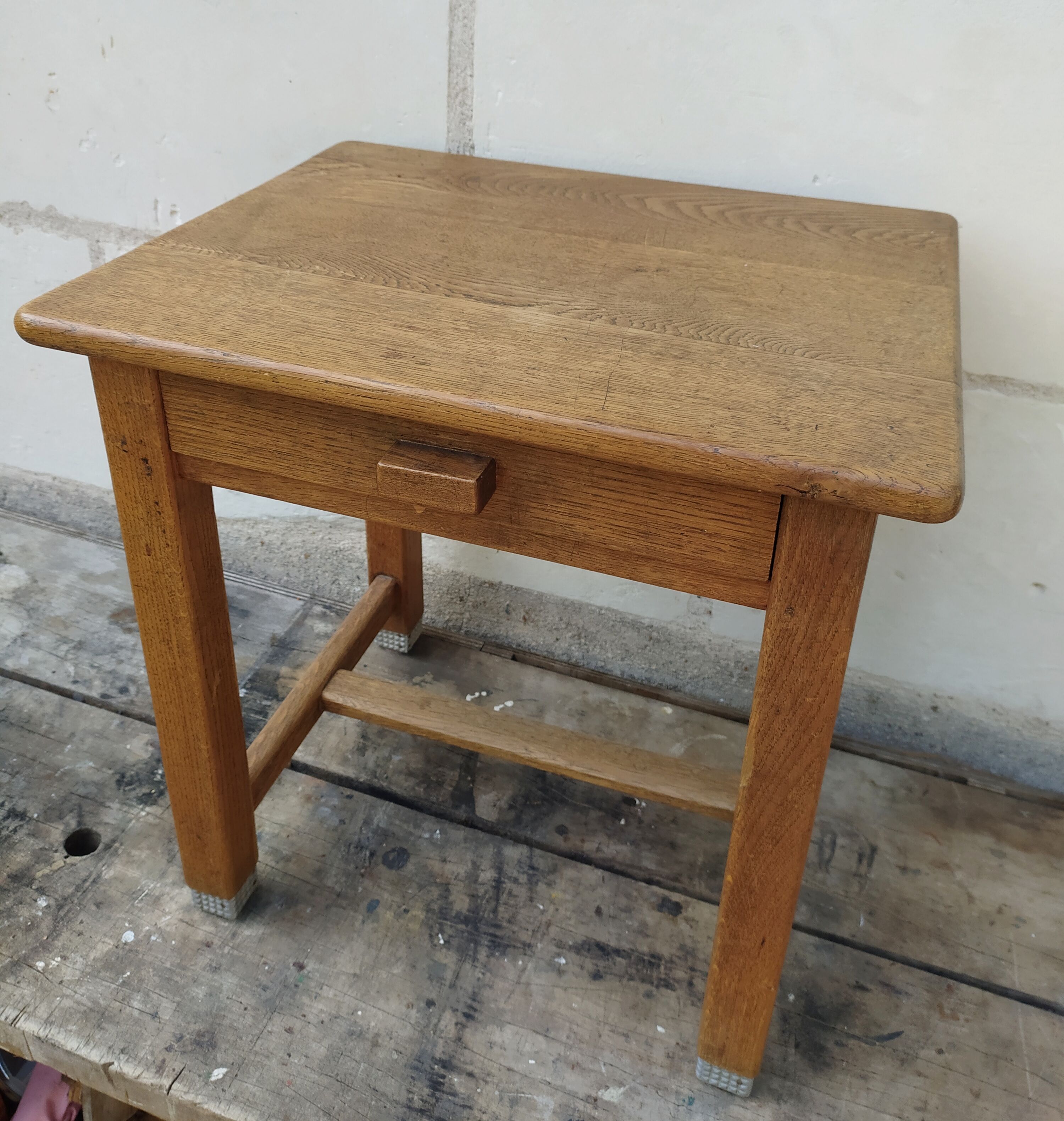 Solid oak side desk