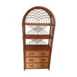 Vintage rattan shelves