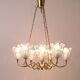 Emil Stejnar brass chandelier from the mid-century, Rupert Nikoll Vienna, Austria, 1950s.