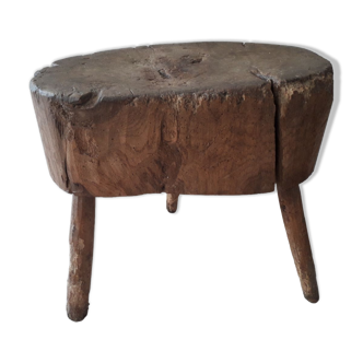 Billot ancien ou tabouret tripode