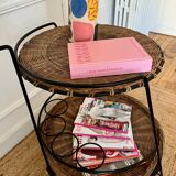 Metal and rattan dessert table Raoul Guys for Airborne 1950