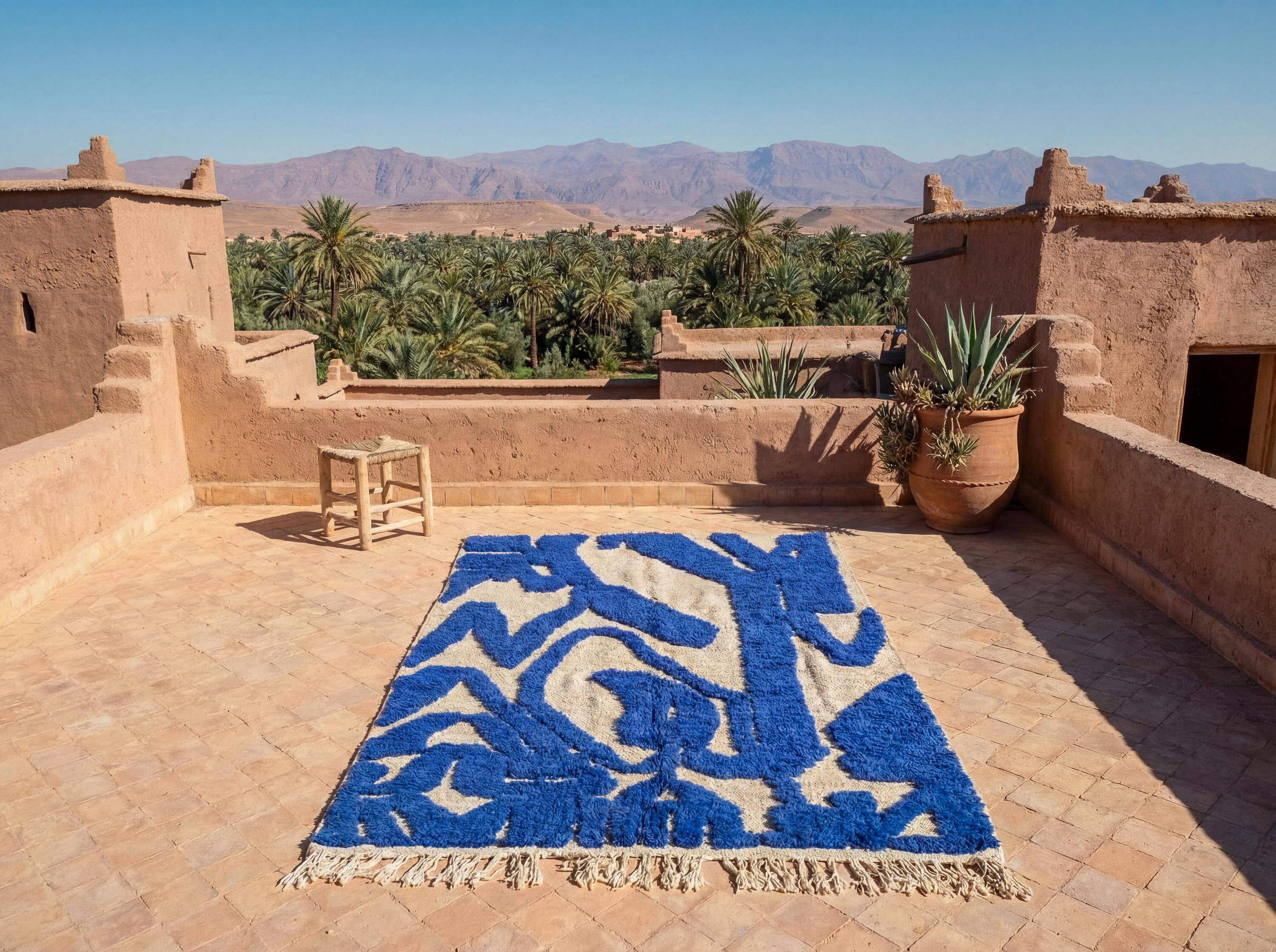 Traditional Moroccan handmade rug 2.5x1.5 m