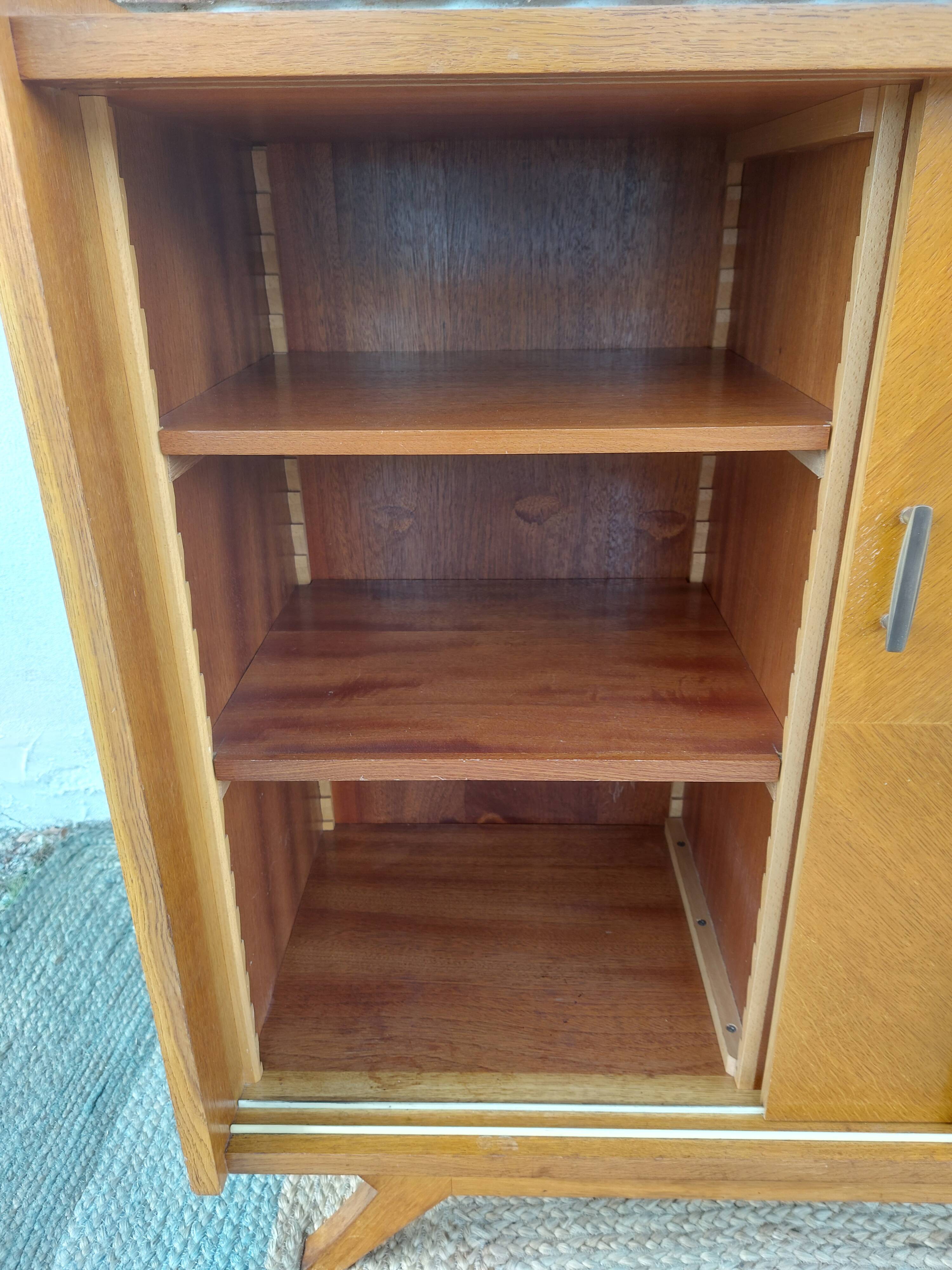 sideboard, buffet with sliding doors and splayed legs