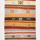 3x9 Striped Kilim Runner, Wool Runner Rug, 74x263Cm