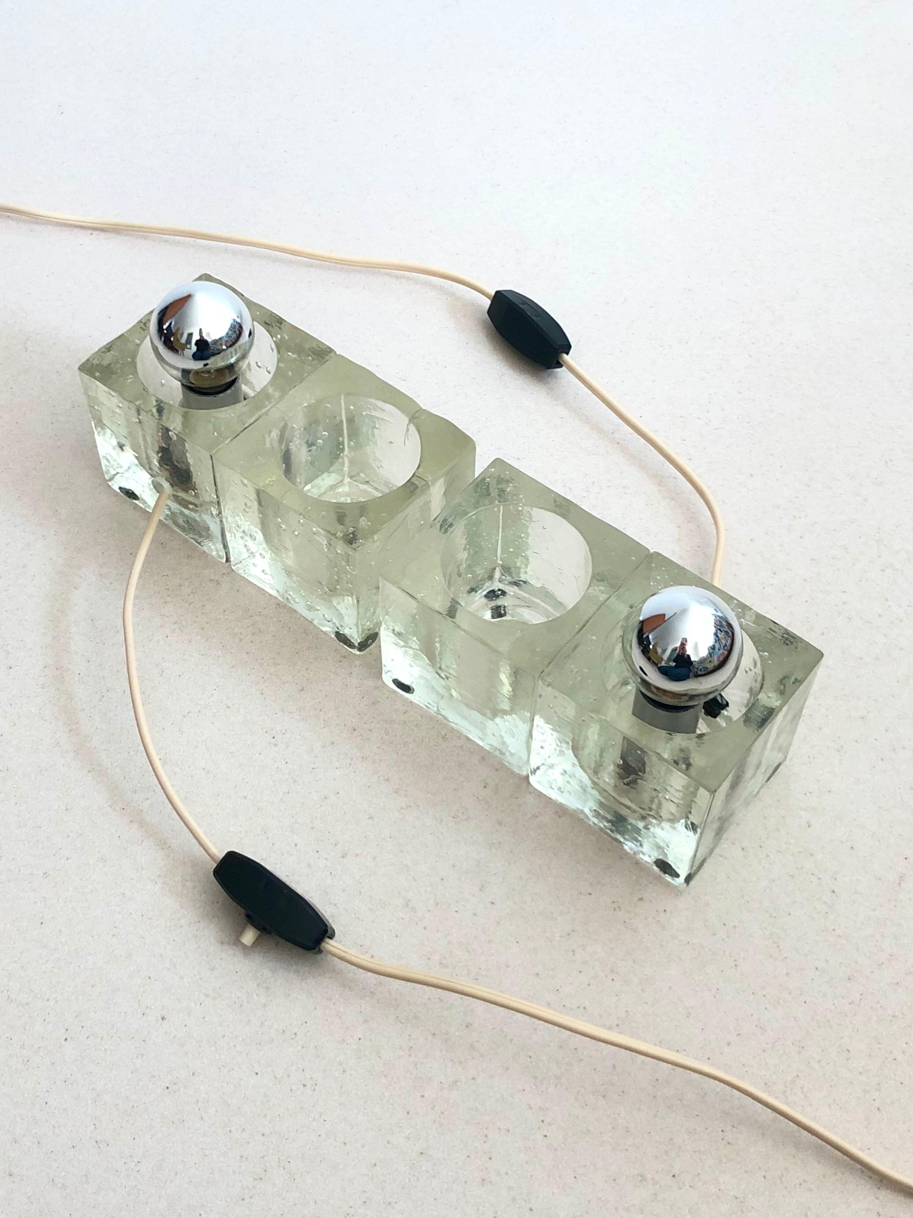 Murano glass table lamp, Italy 60s