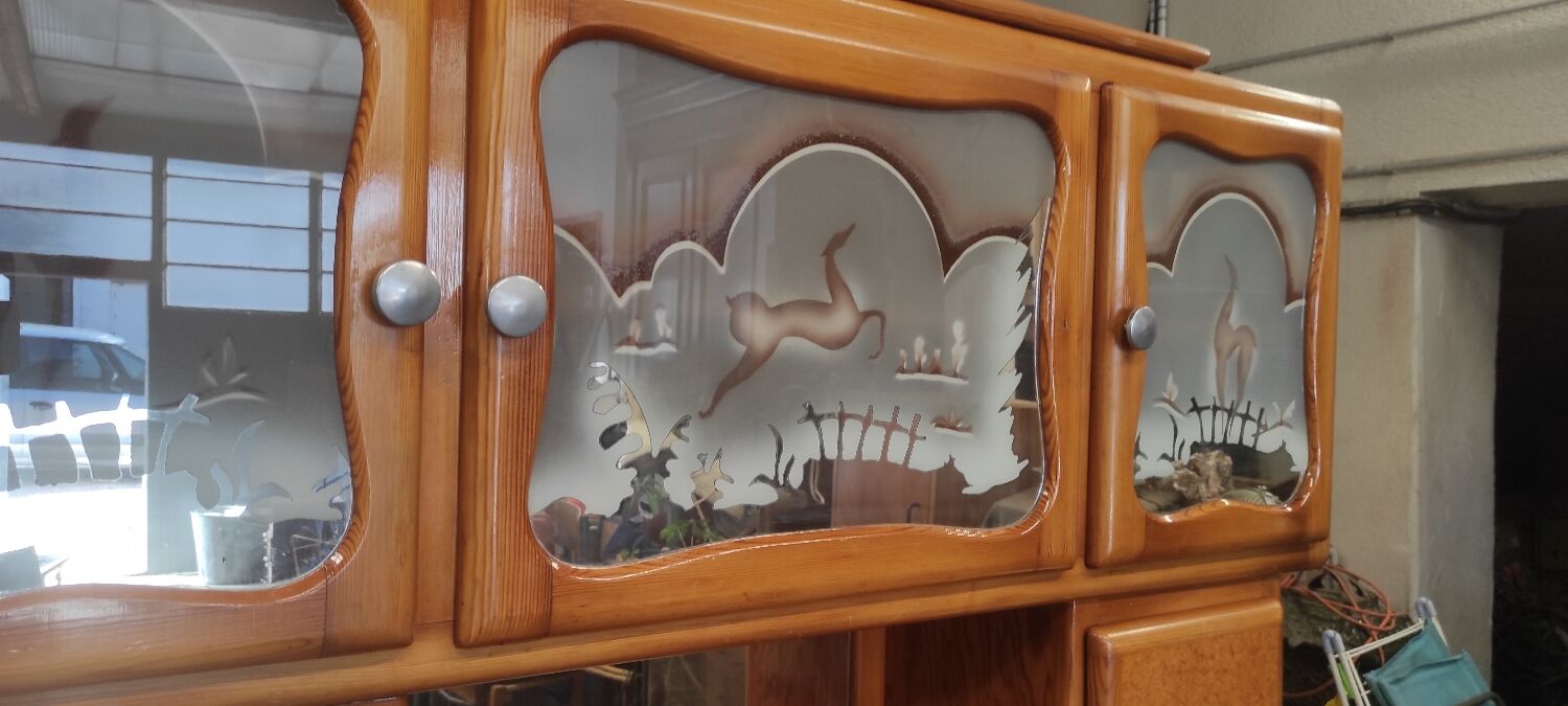 Mado vintage wooden sideboard 3 bodies Mid-century