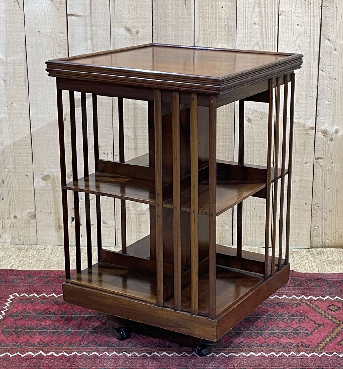 1930s mahogany revolving bookcase