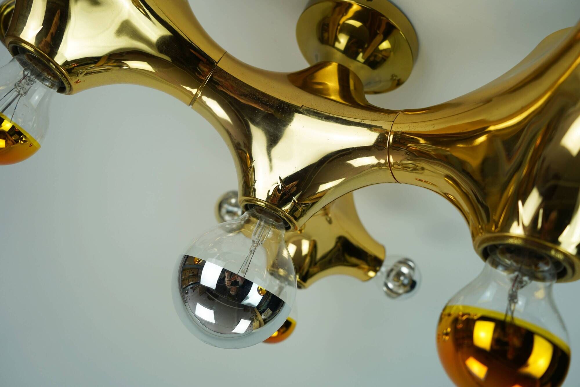 cosack gemini space age CEILING LIGHT - gold-colored - sputnik - 1970s