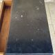 Art Deco bedside table in walnut, black marble top, circa 1920.