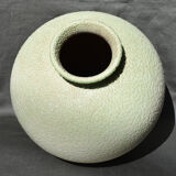 Ovoid vase in vermiculated ceramic art deco Sevres vinsare