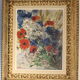 "Still life with bouquet of flowers" oil on isorel by Raphael Ludovic