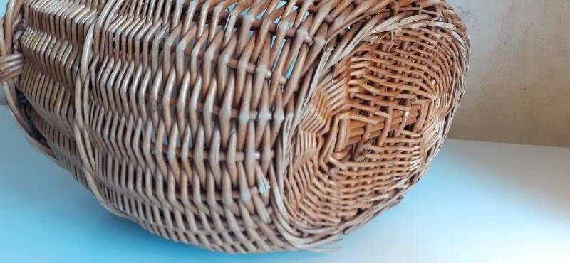 Vintage wicker oval basket