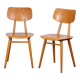Pair of wooden chairs produced by Ton, 1960