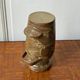 Speckled stoneware vase with double handles