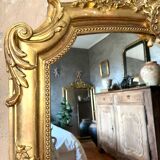 Antique mirror with pediment, 19th century