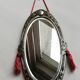 Cast iron art deco bevelled mirror - 39x21cm