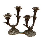 Pair of pedestal candlesticks by Jean Goardere