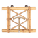 Rattan and metal coat rack, 1950s