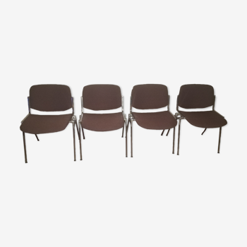 Lot de 4 chaises de Giancarlo Piretti  pour Castelli