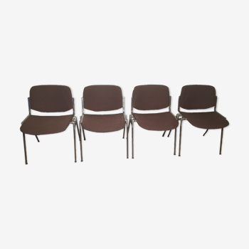 Set of 4 chairs by Giancarlo Piretti for Castelli