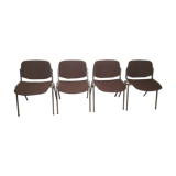 Set of 4 chairs by Giancarlo Piretti for Castelli