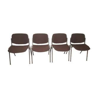 Set of 4 chairs by Giancarlo Piretti for Castelli