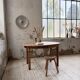 Oval walnut farmhouse table