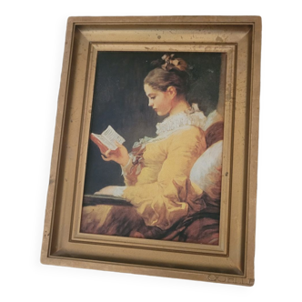 The e-reader reproduction on canvas