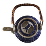 Blue and gold ceramic teapot from Japan