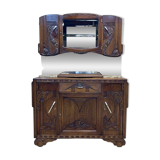 Art Deco period sideboard in oak and marble
