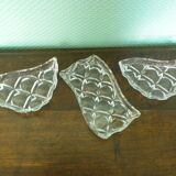 Aperitif servant, sauce, with 3 glass ravines and gold metal support - Design - 60s