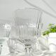7 Vintage red wine glasses in fluted glass Made in France