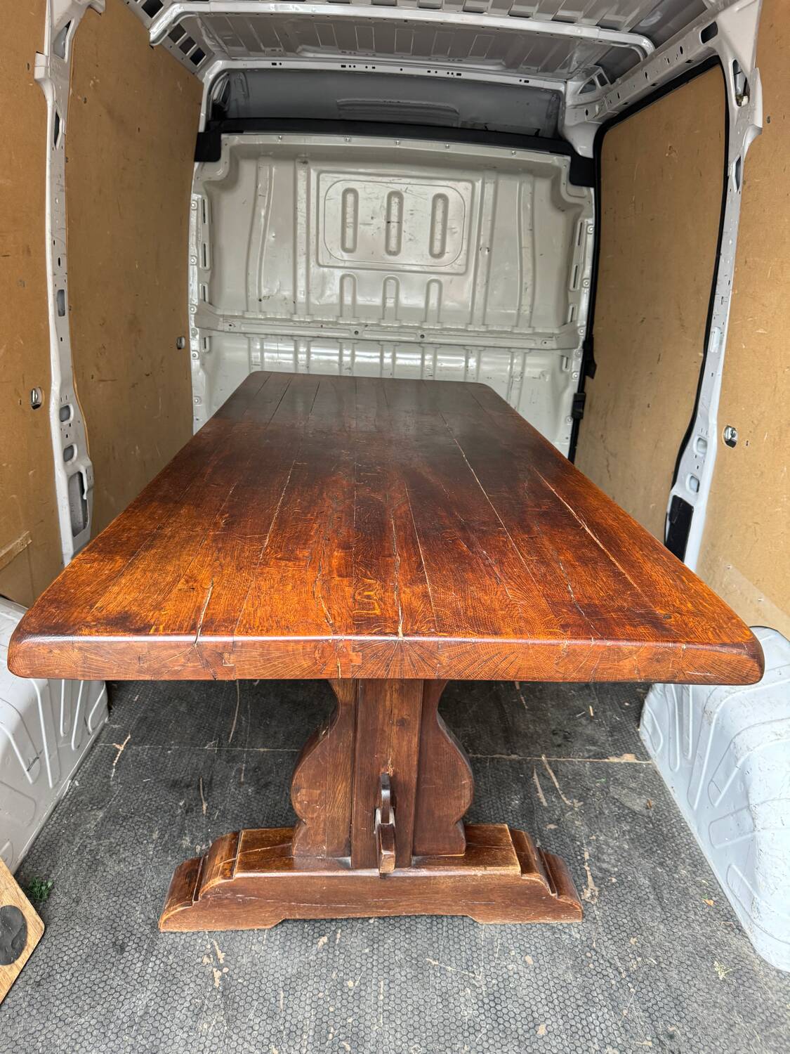 Solid oak monastery table