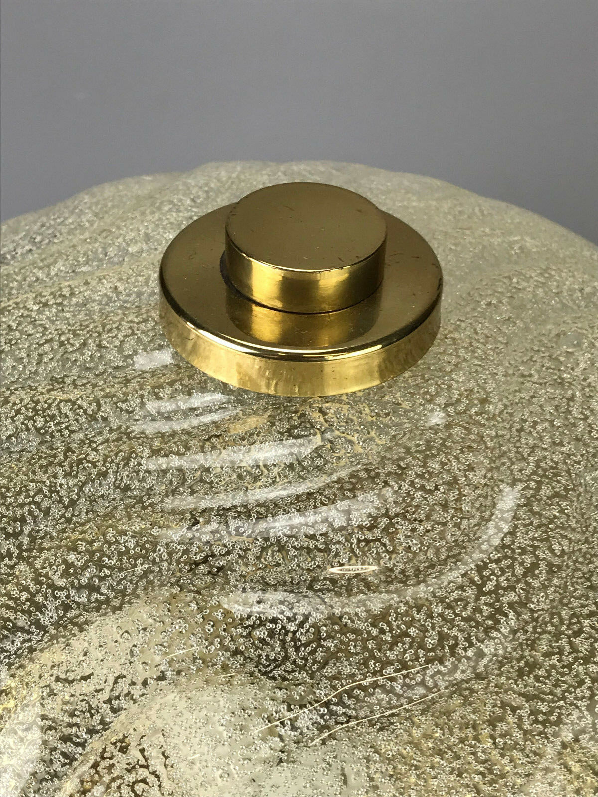 60s 70s Lamp Luminaire Plafoniere Flush Mount Ice Glass Space Age Design