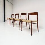 Set of 4 Model 75 chairs by Niels O. Möller, 1950s