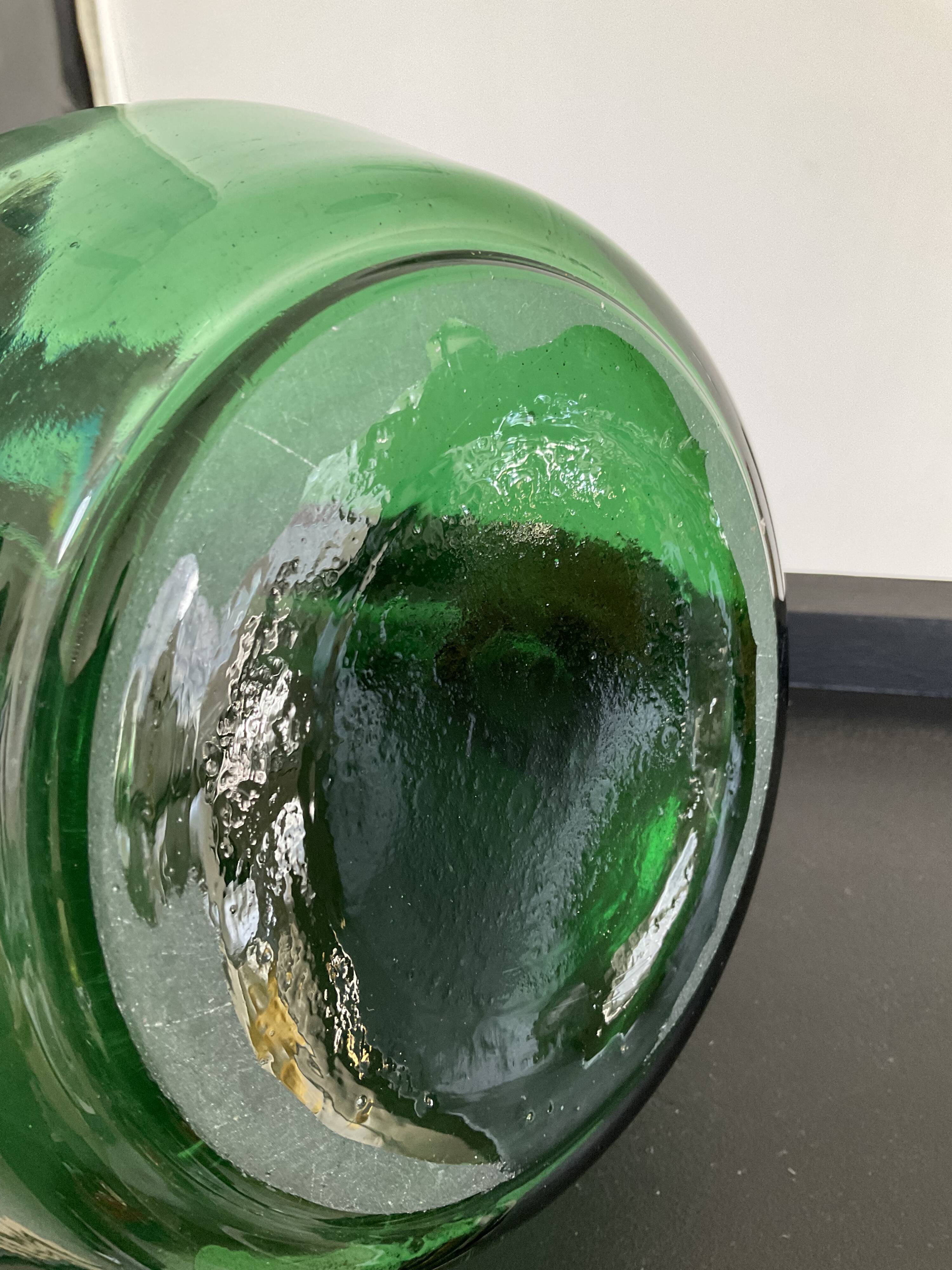 Vintage decanter bottle in blown glass 70s