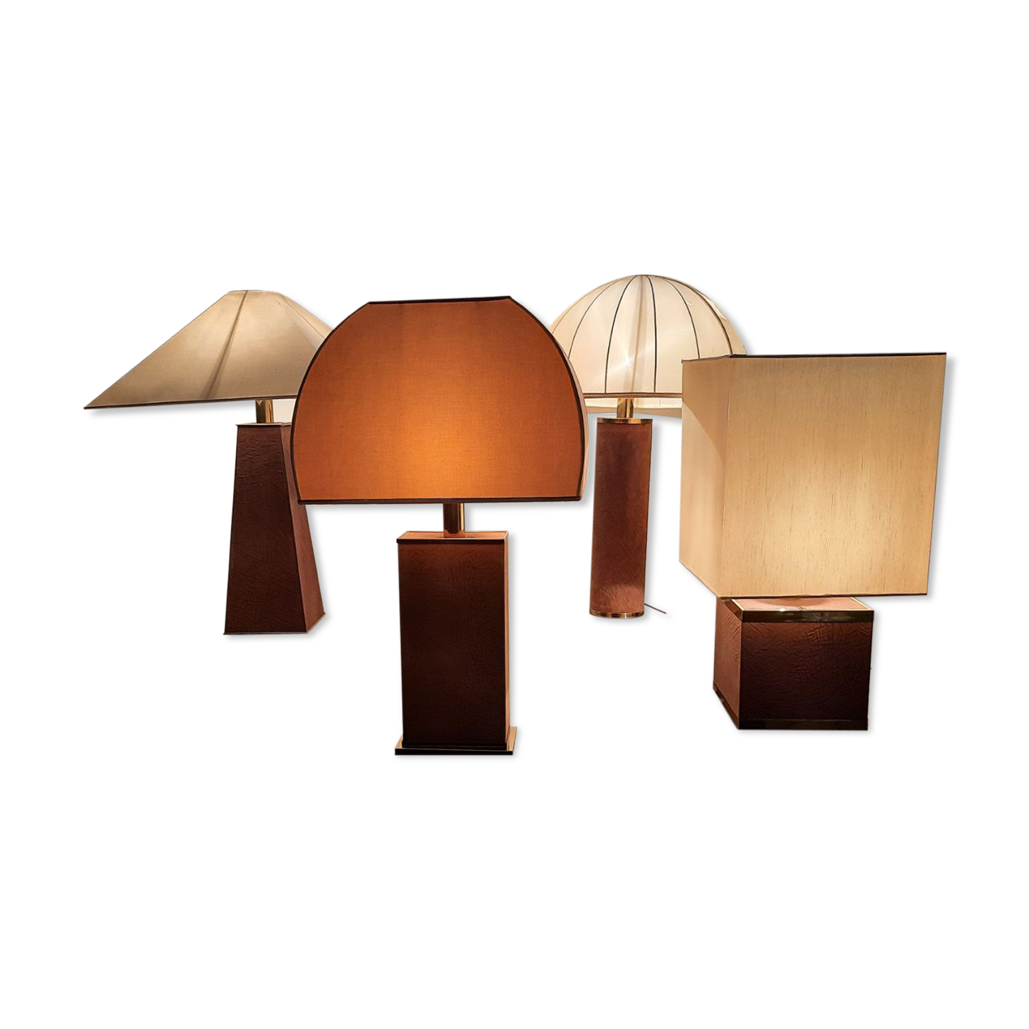 Four table lamps